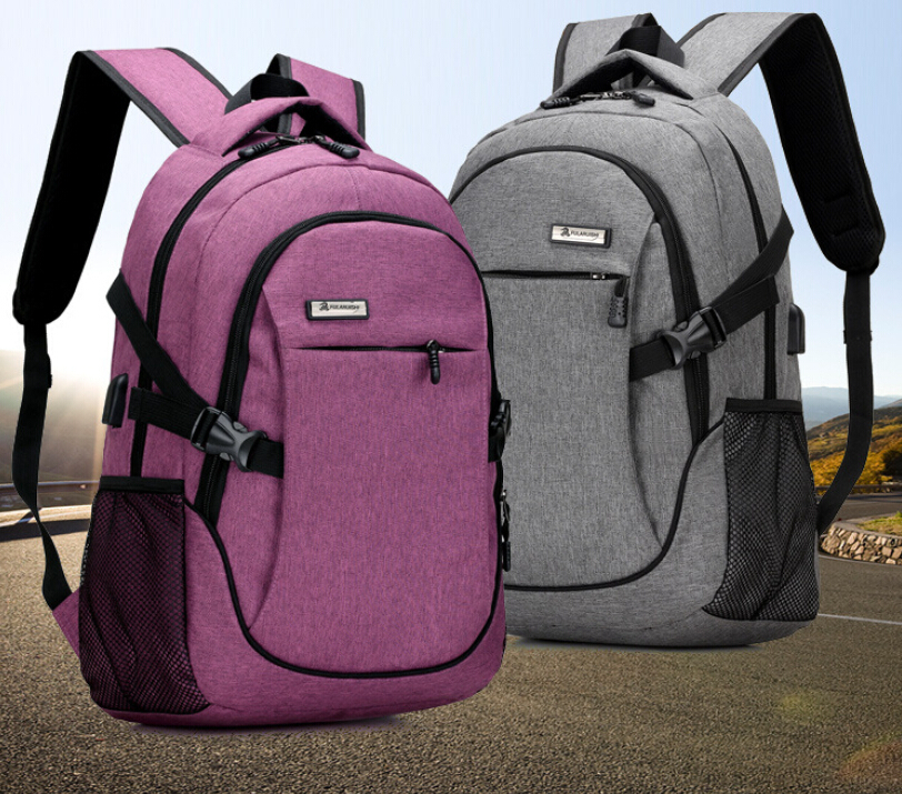 Meijieluo Tas  Ransel Laptop Oxford Pria  dengan USB Charger  